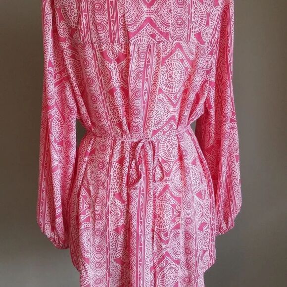 Terra & Sky blouse Size 1X Pink/Coral - Picture 4 of 8